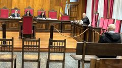 El guardia civil acusado, durante el juicio en Ourense