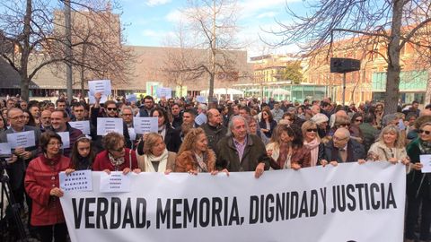 Acto en Pamplona en memoria de las victimas de ETA el pasado mes de febrero
