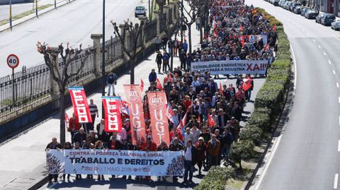 Manifestación central de UGT y CCOO en A Coruña