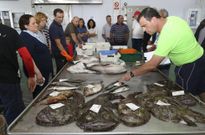 Las ventas en la lonja de Laxe rondan el mill�n de euros anuales. 