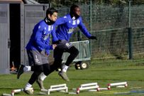 Somma, junto a Mujaid, en un entrenamiento