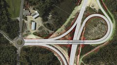 Futuro enlace de la autov�a con la AC-552, en Santa Irena, en Salto, Vimianzo. 