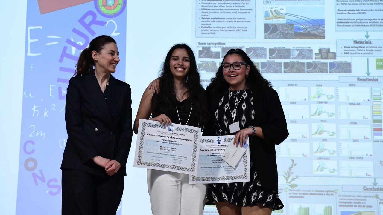 Dos alumnas de Baiona ganan el Premio Stephen Hawking con un estudio sobre la Foz