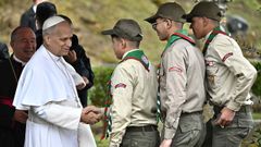 El papa Le�n XIV durante su visita a Hipona.