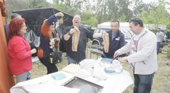 La buena gastronom�a nunca falta en una romer�a como es la de Bispo Santo en Foz. 