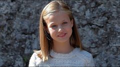 La princesa Leonor, a su llegada a los actos conmemorativos del primer Centenario de la Coronaci�n de la Virgen de Covadonga