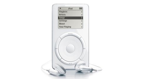 2001. iPod. La msica nunca volvi a ser consumida igual. Reinvent la rueda (click wheel) y abri el camino a la iTunes Store.