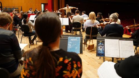Foto de archivo de ensayo de la Filharmon�a para una edici�n del proyecto �Cantamos!�