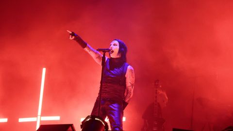 Marilyn Manson, durante su actuaci�n en el Resurrection Fest