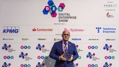 Jos� Manuel Baltar, tras recoger el premio en Madrid