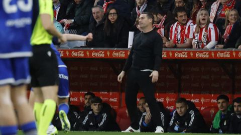 Derbi asturiano entre el Real Sporting de Gijon y el Real Oviedo en El Molin�n