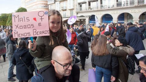 Manifestacin en Lugo en el Da Internacional contra la violencia de gnero. 