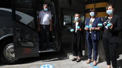 Ethel V�zquez, conselleira de Infraestructuras, en su visita a la antigua estaci�n de buses de Ourense