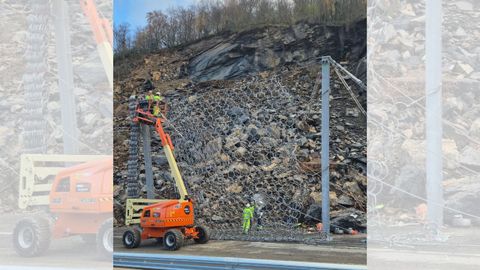 Trabajos para la reapertura de la autopista del Huerna