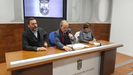 Los concejales del PSOE de Oviedo Ricardo Fern�ndez, Wenceslao L�pez y Ana RIvas