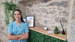 Silvia Prez en la clnica del pie que tiene en A Pobra de Trives.