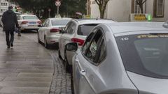 Imagen de archivo de una parada de taxis