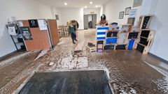Bajo comercial afectado por las inundaciones en Padre Fernando Olmedo el pasado s�bado