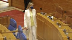 Fabiola Garc�a, llegando al Parlamento el pasado mes de junio.