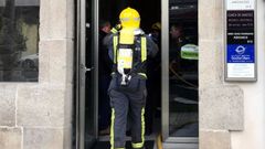 Operativo de los bomberos del parque de Chantada, en una imagen de archivo