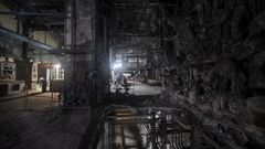 Vista del interior de una planta el�ctrica en la ciudad de J�rkov alcanzada por un misil ruso
