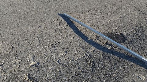 Baches en la carretera LU-113 de Moncelos-Abadín