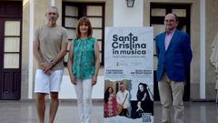 Juan Enrique M�nguez, Conchi da Silva y Paco Magide presentan Santa Cristina in musica en el Liceo de Ourense