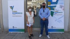 Mar�a Loureiro y Bernardo Fraga, en la presentaci�n del foro