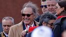 Oliver Stone, durante la parada militar en la plaza Roja.