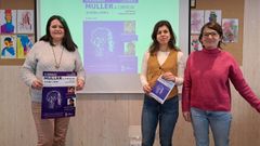 Estefan�a Ramos, en el centro, junto a Mar�a P�rez y Carolina Rodr�guez, presentaron las jornadas