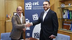 Jaime L�pez y Elio L�pez Garc�a sellaron la entrada de Innogando en el consejo asesora de la CEL