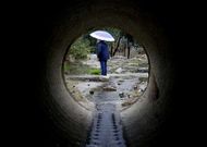 Conducto bajo la tercera ronda a la altura de As Naveiras.