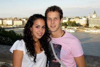 Paula con su compa�ero caban�s Eloi Pereira Parga.