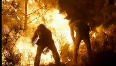 Contin�an los incendios en Ourense