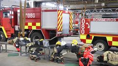 Vista del interior del parque de bomberos de A G�ndara, en foto de archivo.
