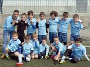 El equipo prebenjam�n celeste termin� como campe�n de liga. 