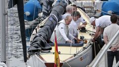 El rey em�rito, en Sanxenxo, el mes pasado