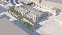 El plan de ADIF. La recreaci�n enviada por el ente estatal al Ayuntamiento incluye la construcci�n de nuevas marquesinas en la avenida del Ferrocarril, para facilitar el acceso a buses urbanos, coches y taxis, y la ampliaci�n de la cubierta sobre los andenes de las v�as f�rreas en la parte posterior de la estaci�n.