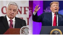 Los presidentes Andrs Manuel Lpez Obrador (izquierda), de Mxico, y Donald Trump (derecha), de EE.UU.