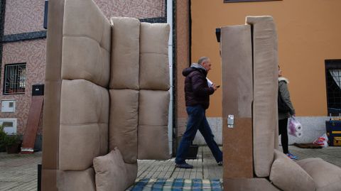 Trabajos en Sada tras las inundaciones 