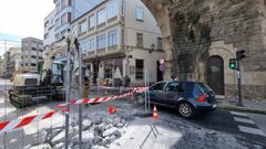 Las obras en Bispo Odoario arrancaron, pero todav�a se puede acceder con el coche