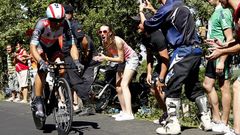 Cancellara durante el ascenso al puerto del Moncayo