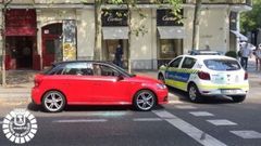 Rescatan a un beb� que dejaron dentro de un coche a 37 grados en la calle Serrano, Madrid