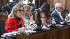 La consejera de Educacin, Lydia Espina (izda), comparece este mircoles ante la Comisin de Hacienda de la Junta General para presentar los presupuestos de su departamento para el prximo ejercicio.