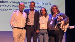 Luis Castao, Juan Francisco Pern, Mara Jos Rego, presidenta de Anedia, y Mara Jos Salmern, en el 2024, durante el congreso de la  Federacin Espaola de Diabetes (FEDE)