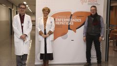 Miguel ngel Martnez Olmos, Esther Molina y Manuel do Muio hablaron de las enfermedades hepticas en el Hospital Clnico