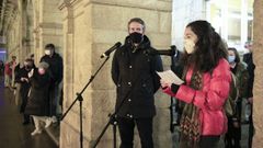 Raquel V�zquez en el encendido del alumbrado navide�o de Lugo