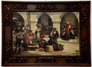 El cuadro, titulado �Mercado de Noya, representa una escena en la plaza de O Curro. 