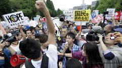 Multitudinaria manifestaci�n en Tokio