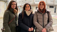 Las concejalas del PP de Pontevedra Silvia Junco, Pepa Pardo y Beatriz Rey